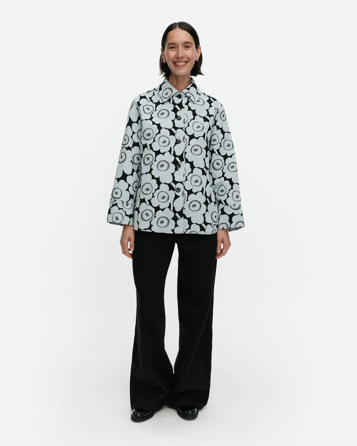 Ladonta Unikko Jacquard Jacket | Black, Light Blue