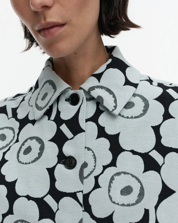Ladonta Unikko Jacquard Jacket | Black, Light Blue