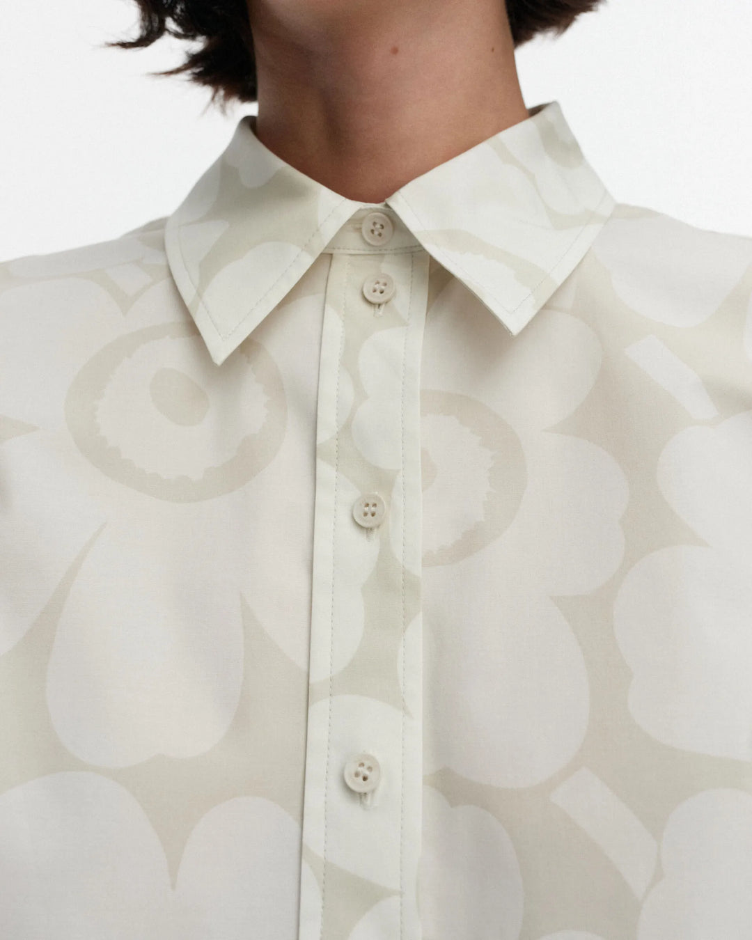 Innota Unikko Poplin Shirt | Light Sand, White