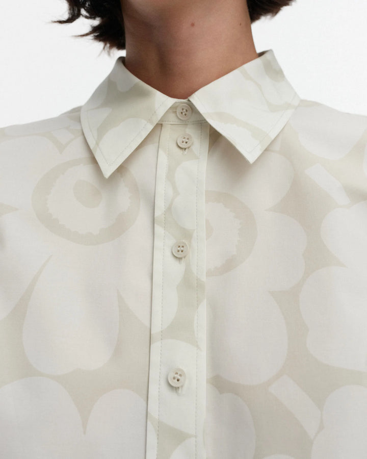Innota Unikko Poplin Shirt | Light Sand, White