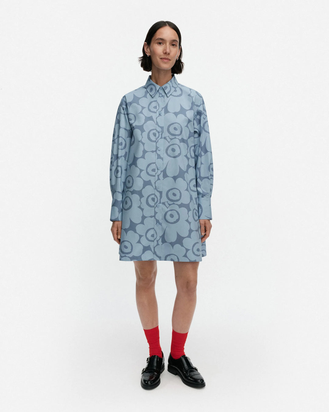Kuvitelma Unikko Poplin Shirt Dress | Blue, Light Blue