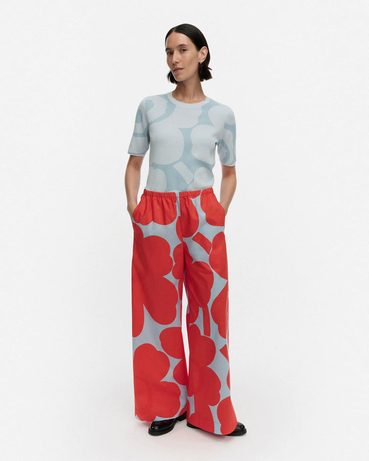 Kappale Unikko Cotton Poplin Pants | Blue, Red