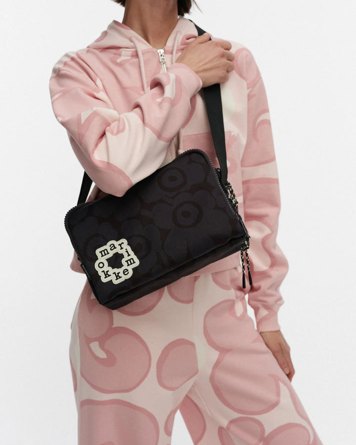 Kavari Mini Unikko Shoulder Bag | Black, Dark Grey