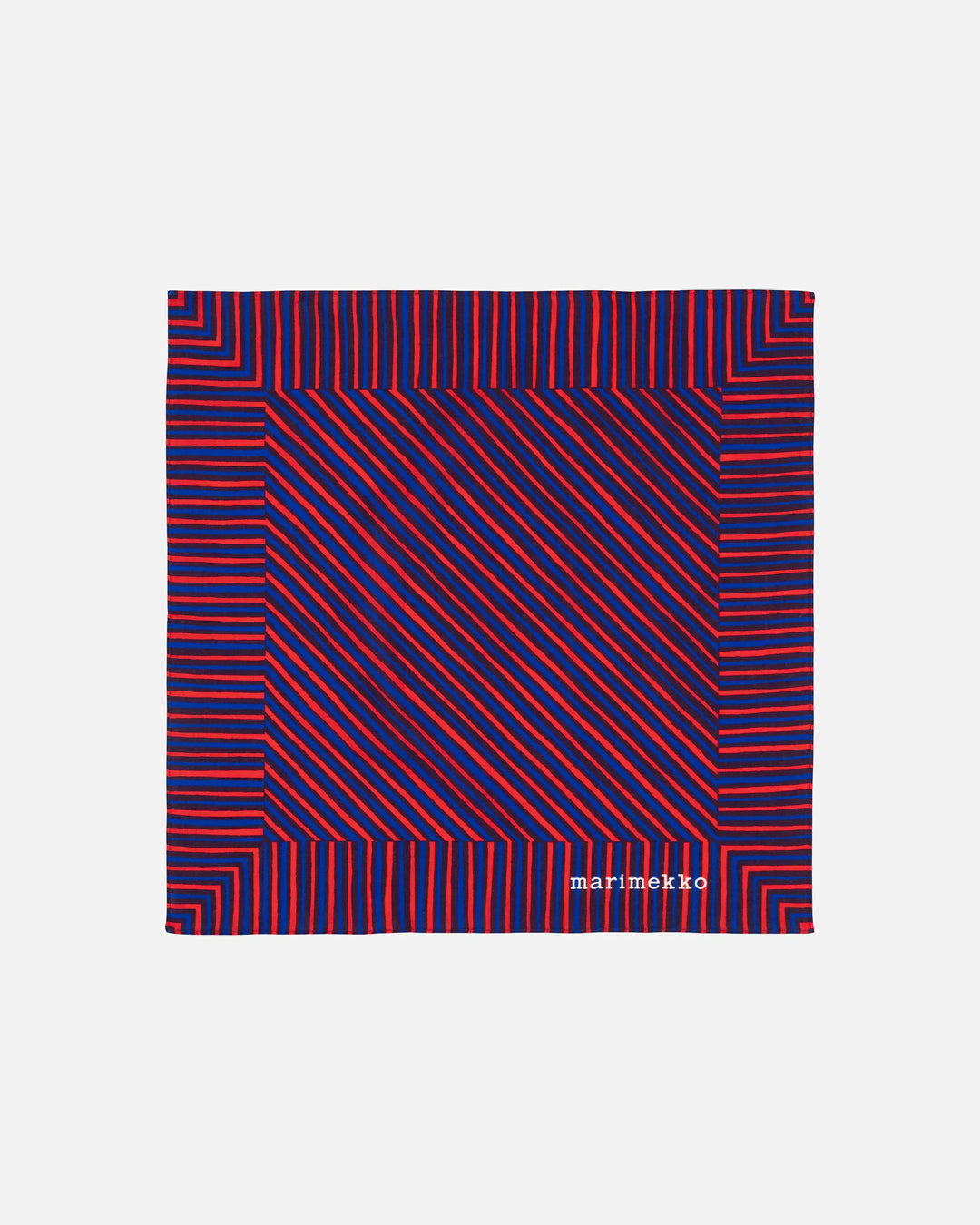 Astrilli Piccolo Cotton Scarf | Dark Blue, Red | 22" x 22"
