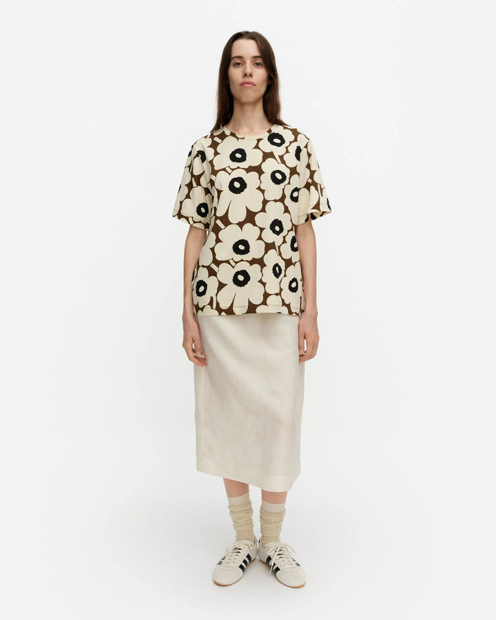 Tunnit Unikko Cotton T | Brown, Sand, Black