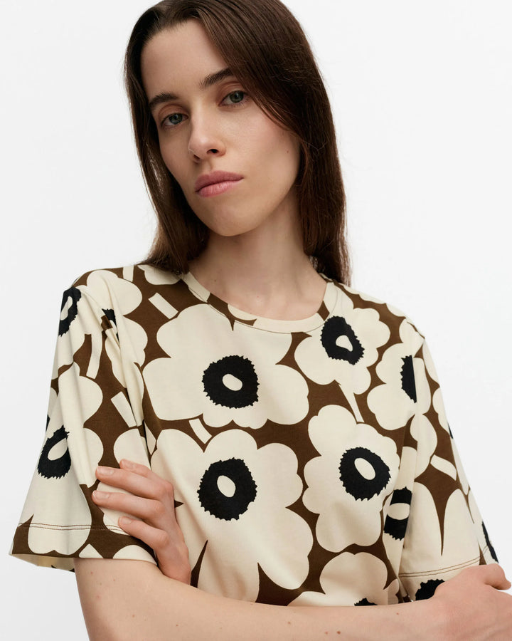 Tunnit Unikko Cotton T | Brown, Sand, Black