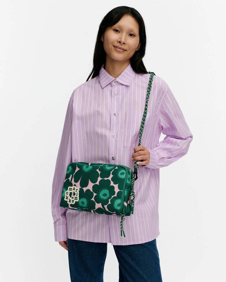 Kavari Mini Unikko Shoulder Bag | Pink, Green