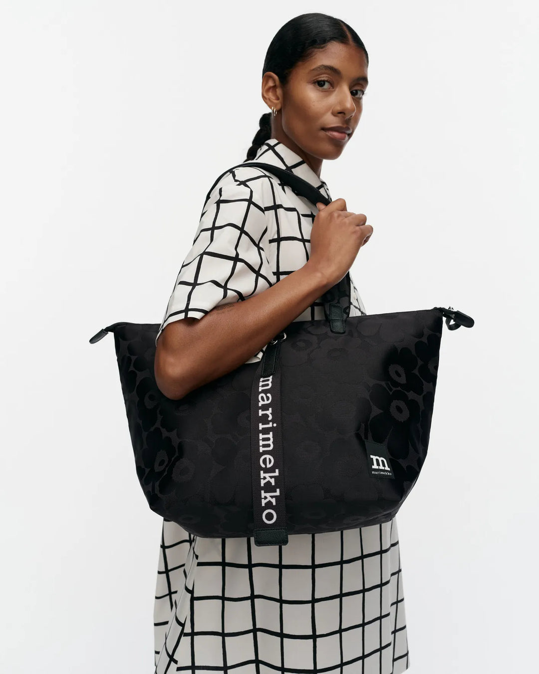 Unikko Tote / Shoulder Bag  Medium | Black, Black
