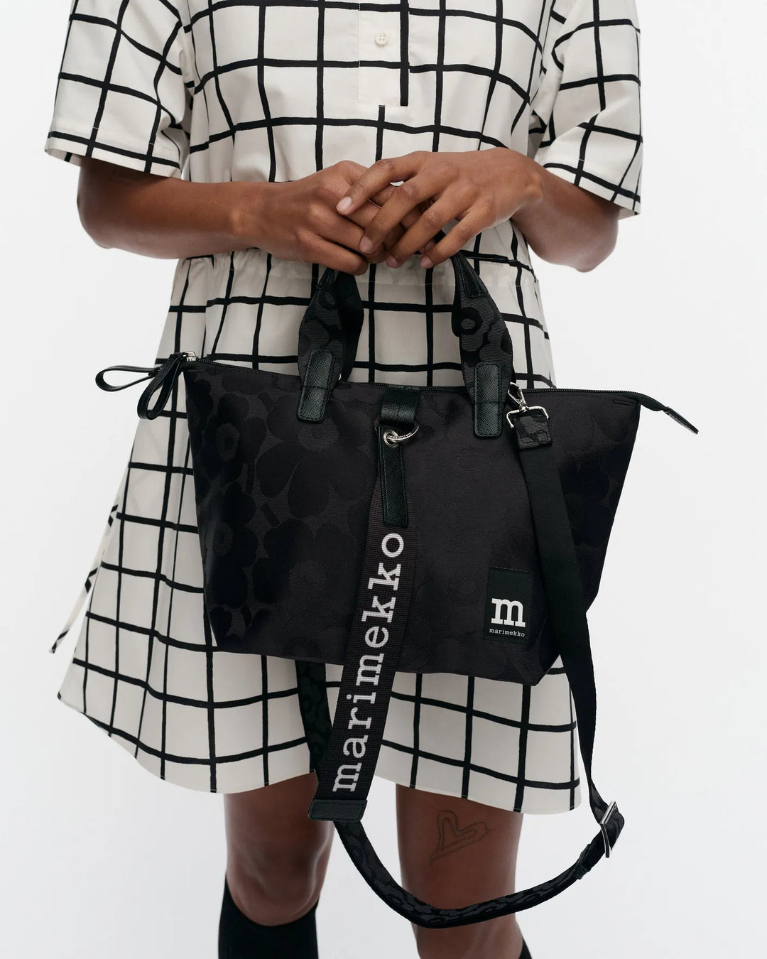 Unikko Tote / Shoulder Bag  Small | Black, Black