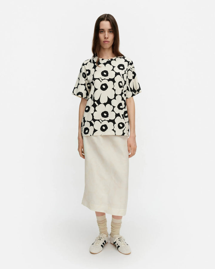 Tunnit Unikko Cotton T | Black, White