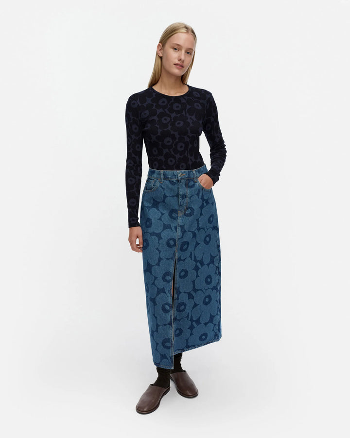 Maridenim Midi Skirt | Mid Blue