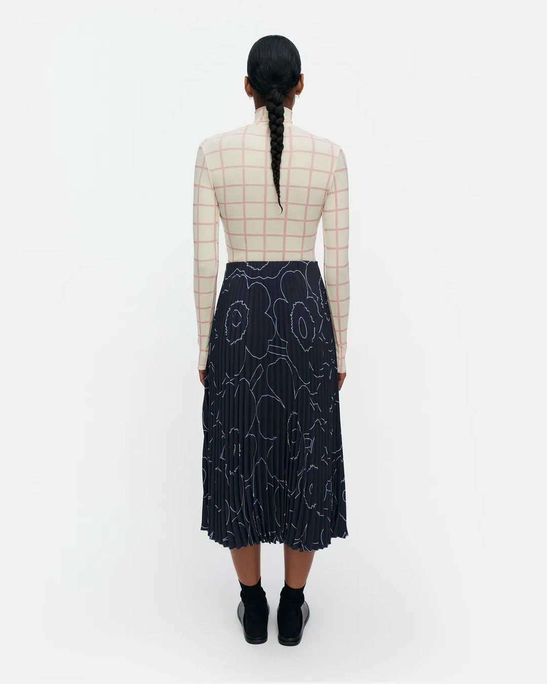 Pii Piirto Unikko Midi Skirt | Dark Blue, Light Blue