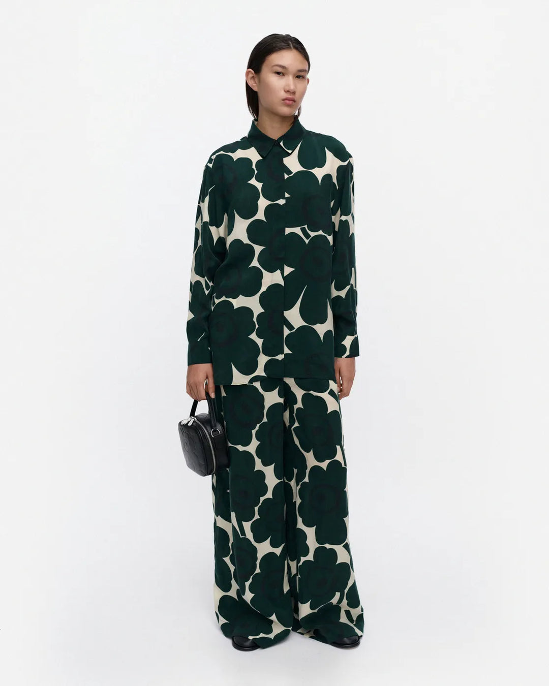 Kaaos Unikko Pants | Dark Green, Off White