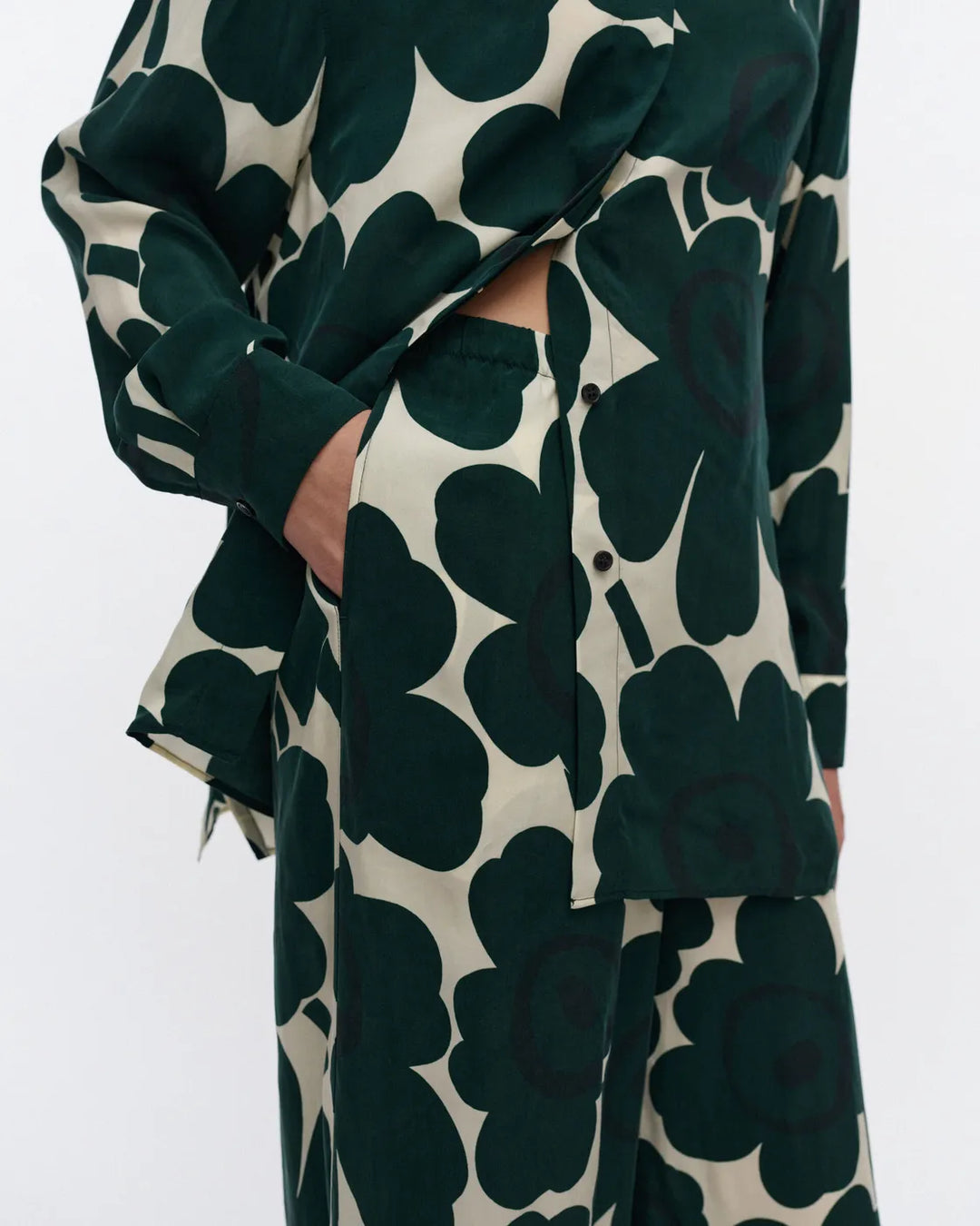 Kaaos Unikko Pants | Dark Green, Off White