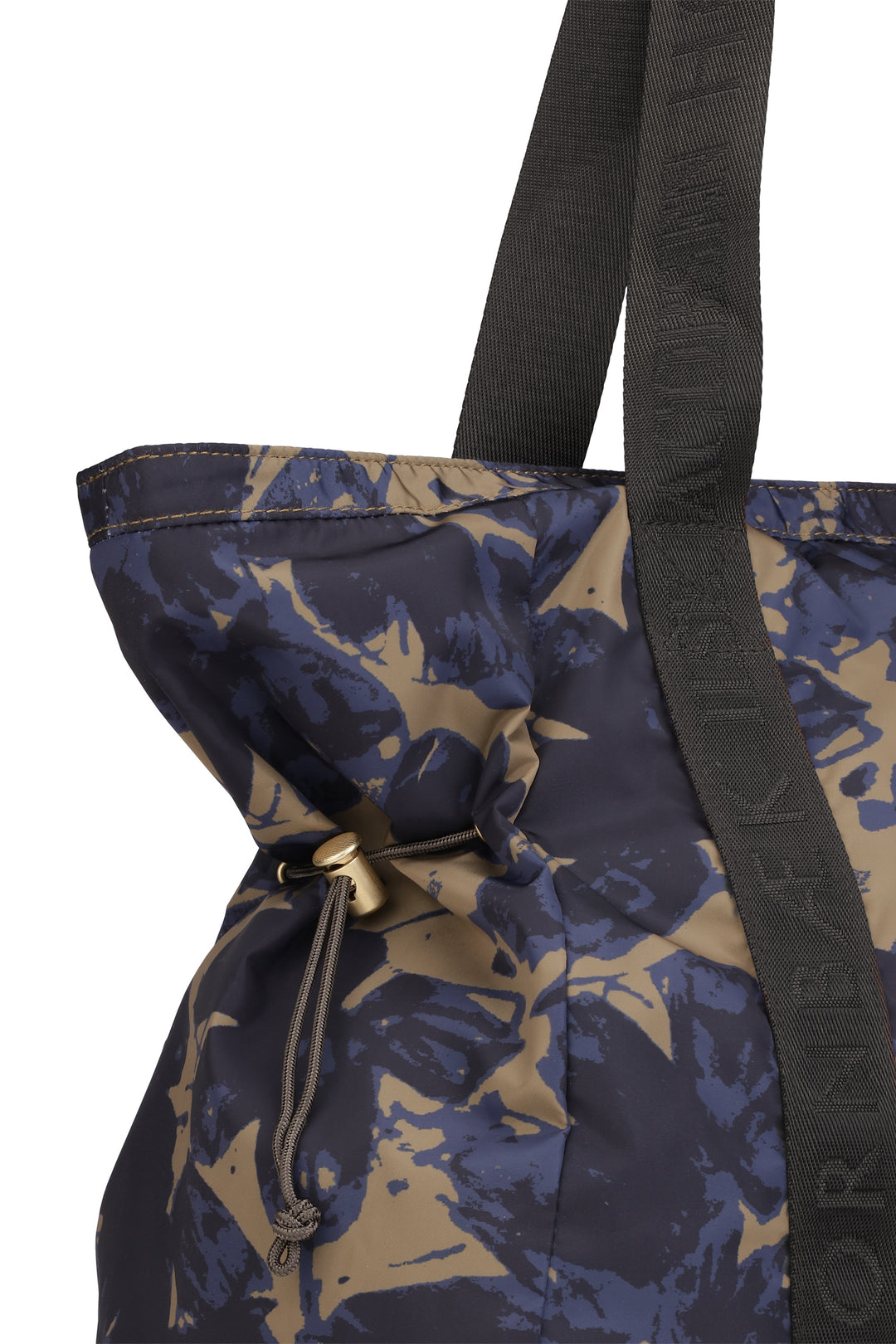 Ilse Jacobsen | All Weather Nylon Shopper Tote | Mocha, Dark Blue Butterfly