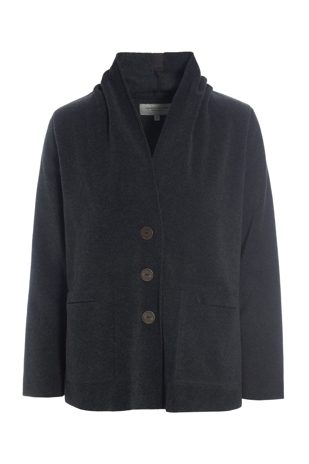 Henriette Italian Fleece Cardigan | Soft Black