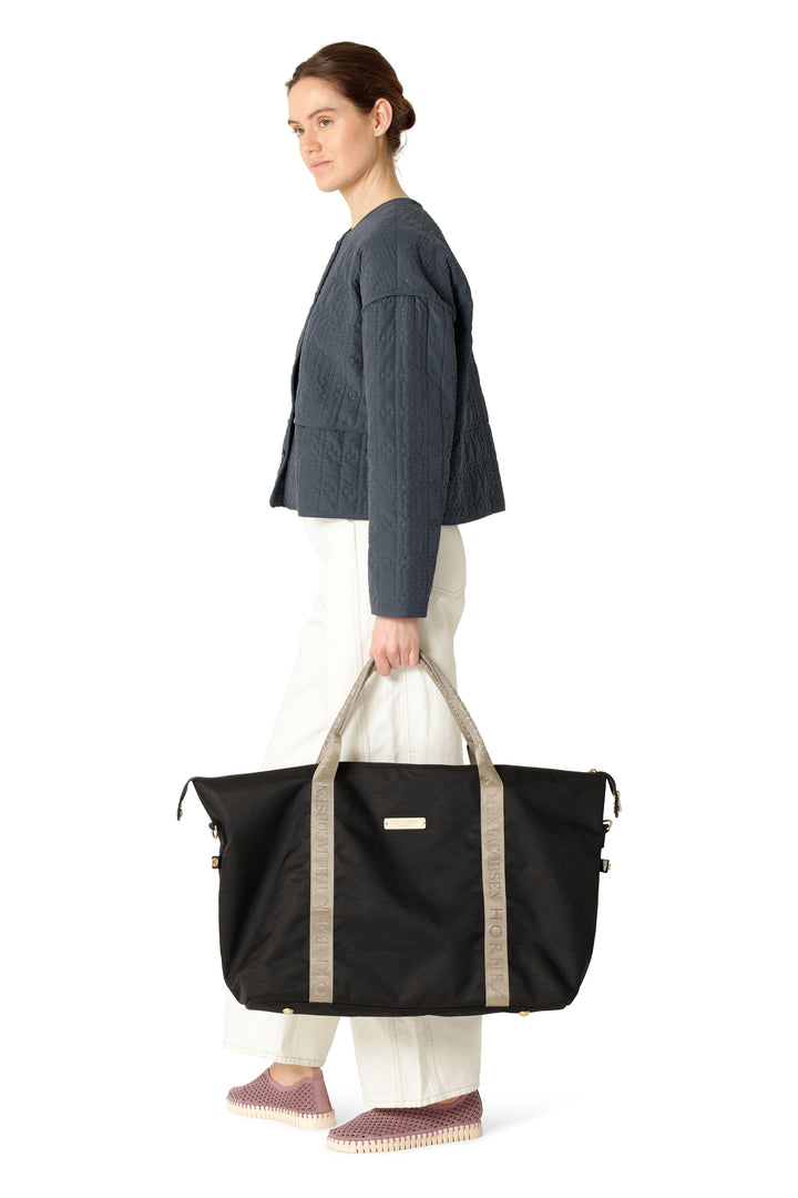 Ilse Jacobsen | Nylon Canvas Weekender Bag | Black