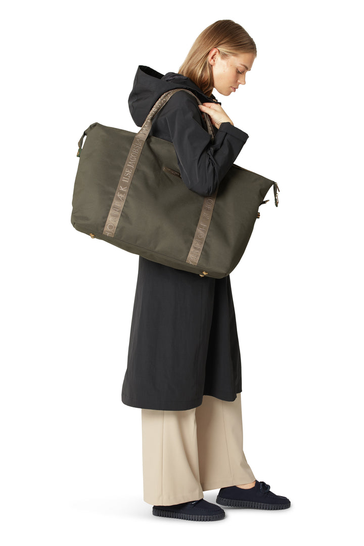 Ilse Jacobsen | Nylon Canvas Weekender Bag | Army Green
