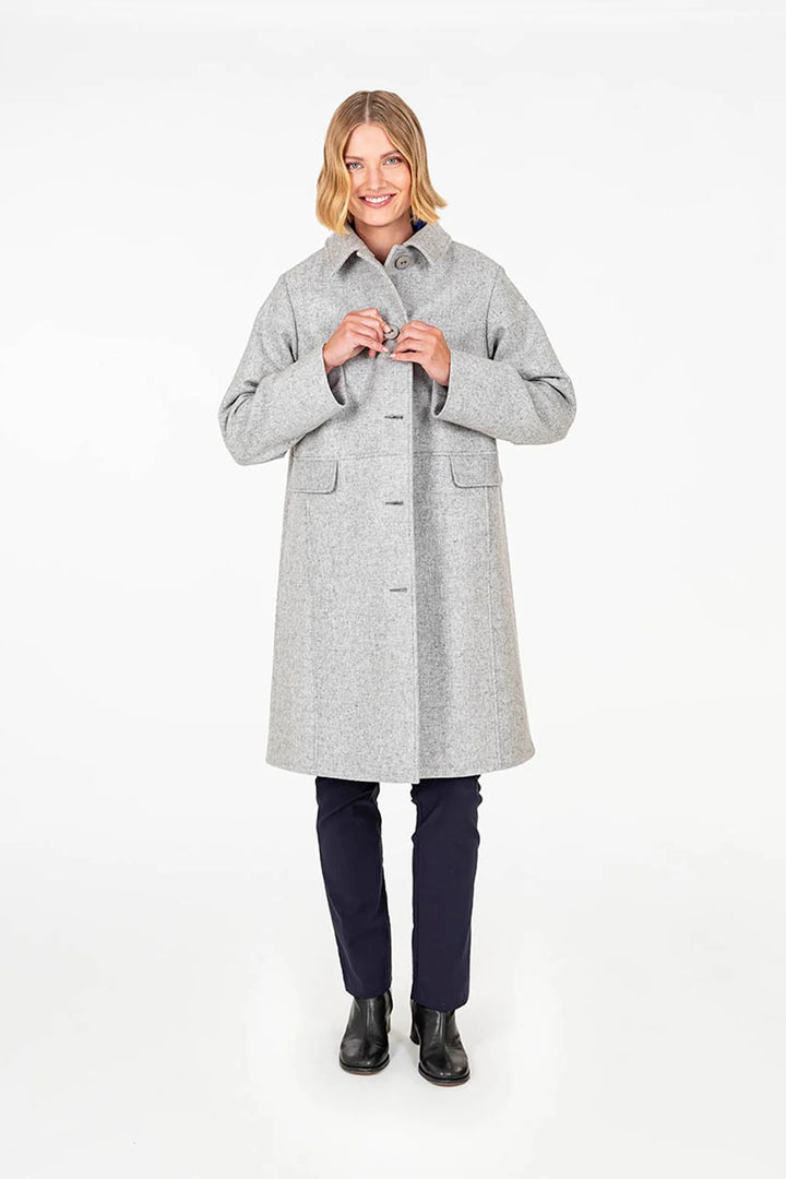 Falla Finland | Garda Wool Coat | Light Grey Melange