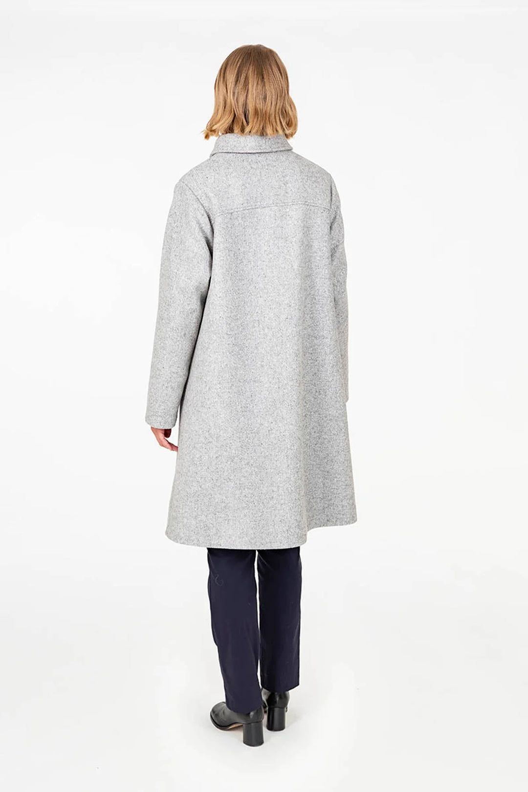 Falla Finland | Garda Wool Coat | Light Grey Melange