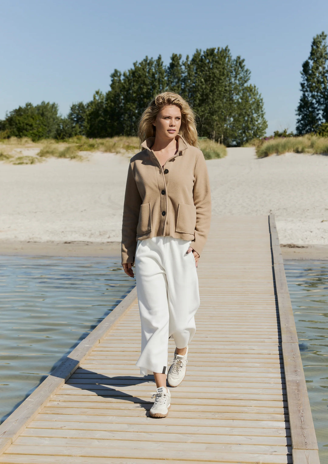 Henriette Italian Fleece Jacket | Camel