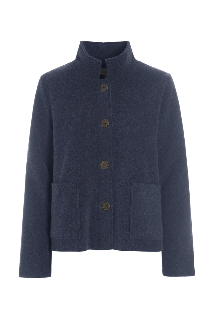 Henriette Italian Fleece Jacket | Evening Blue