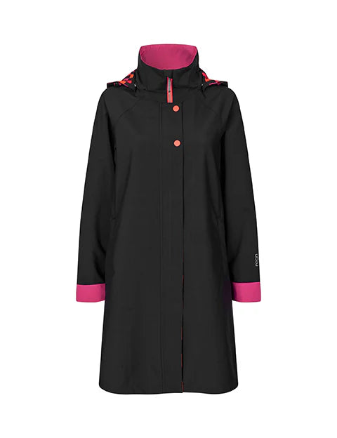 Regn Design | Julia Knee Length Raincoat | Black