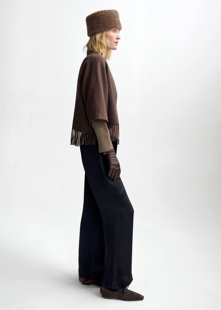 Keyla Lambswool Jacket | Brown