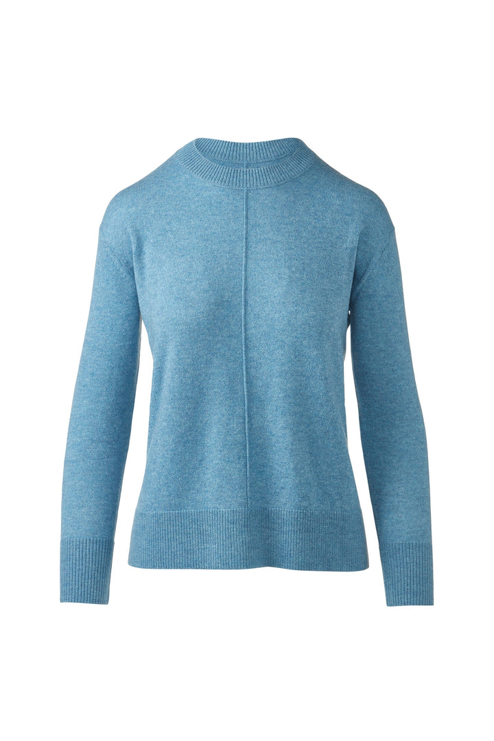 Kinross Cashmere Hi/Lo Seamed Crew | Loch