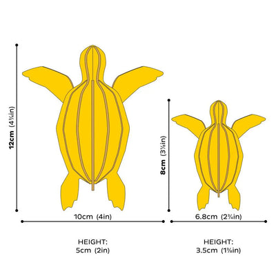 Lovi Sea Turtle 8 cm, Warm Yellow