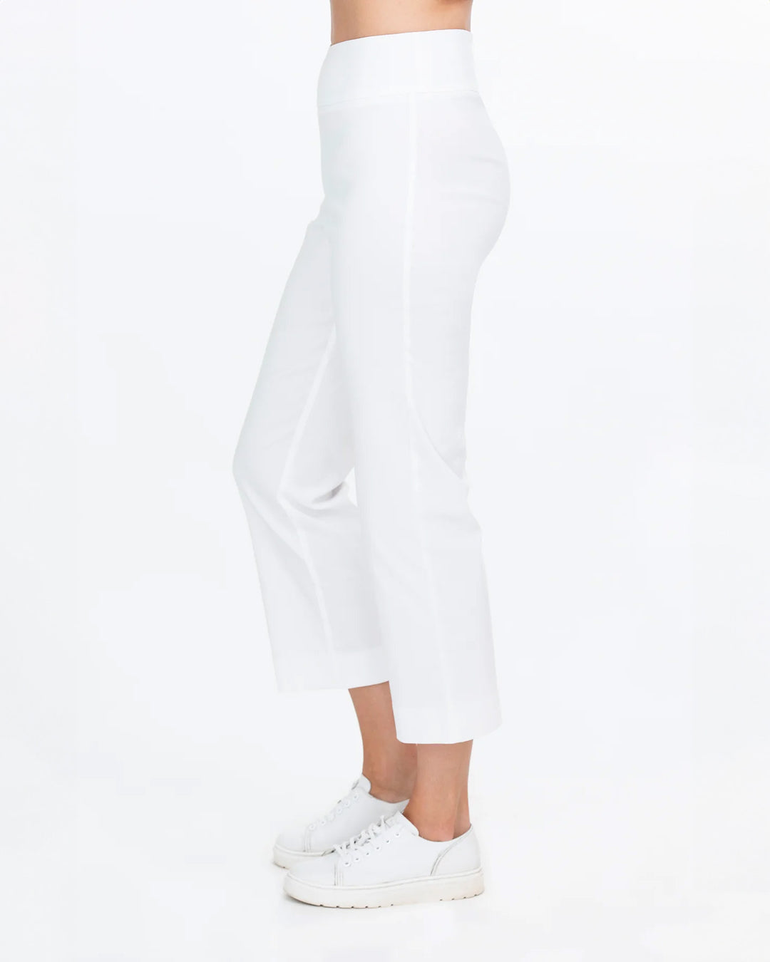 Maija Wide Leg Crop Trousers, White