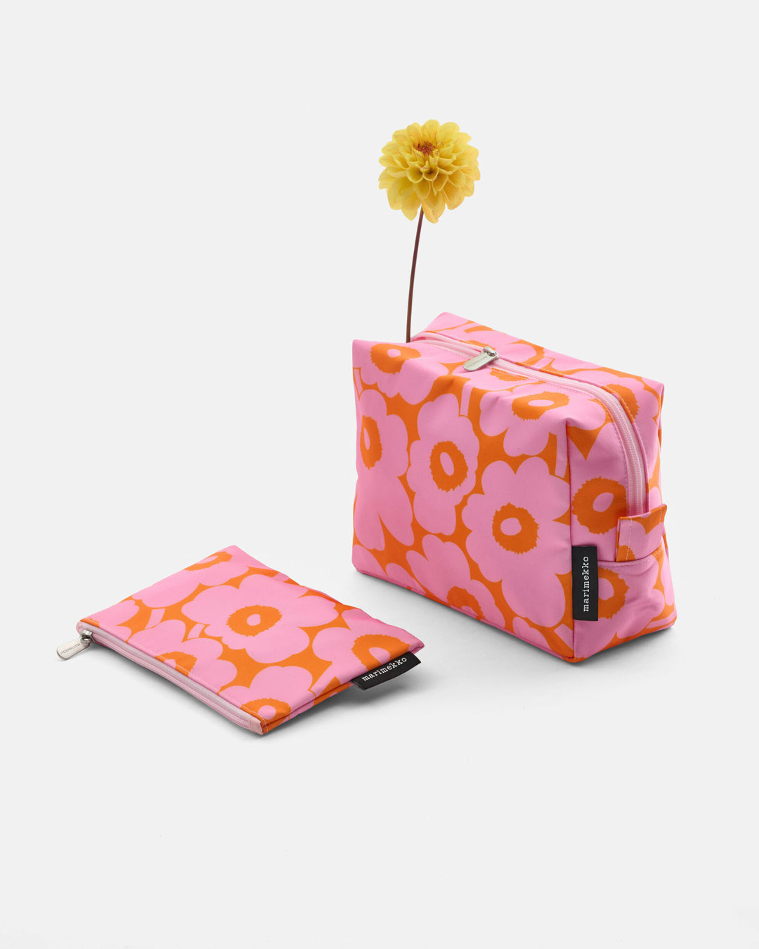 Kaika Mini Unikko Cosmetic Bag | Orange, Pink