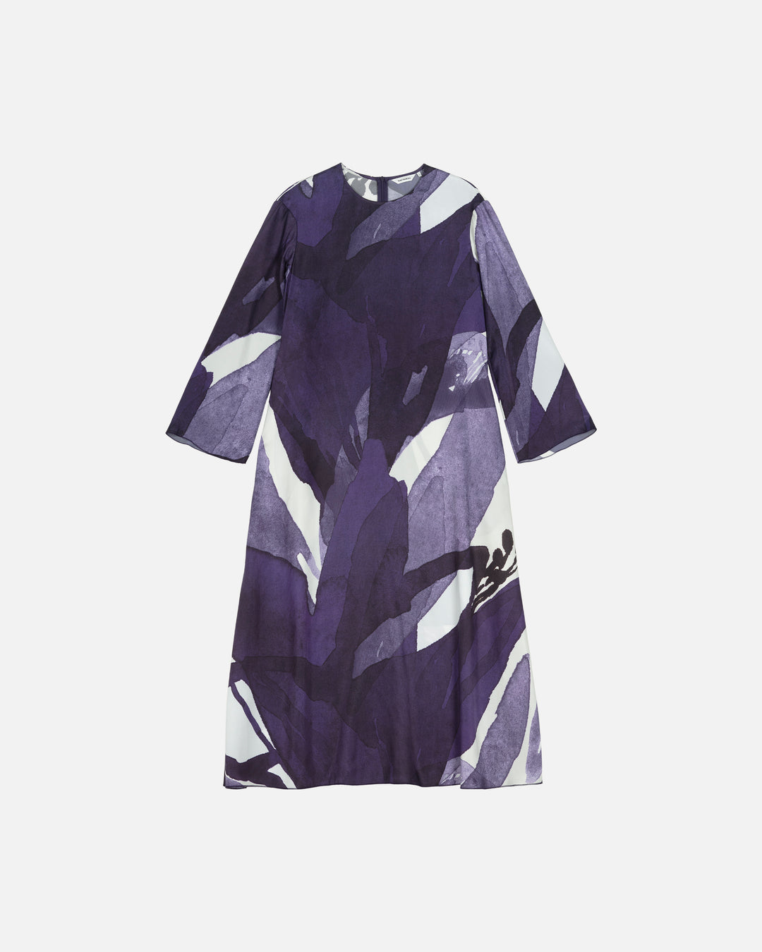 Fluidi Kylmänkukka Lyocell/Viscose Long Sleeve Dress | Violet, Off-white