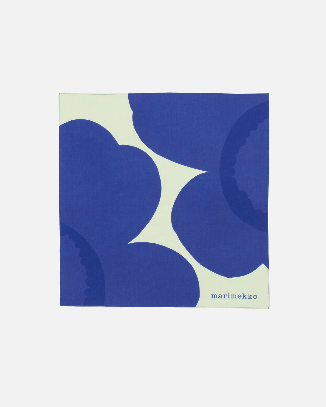 Astrilli Iso Unikko Cotton Scarf | Pale Green, Blue | 22" x 22"