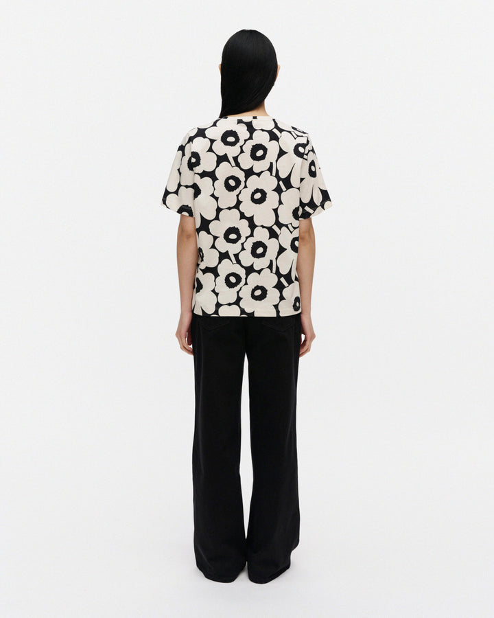 Tunnit Unikko Cotton T | Black, White