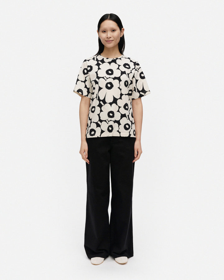 Tunnit Unikko Cotton T | Black, White