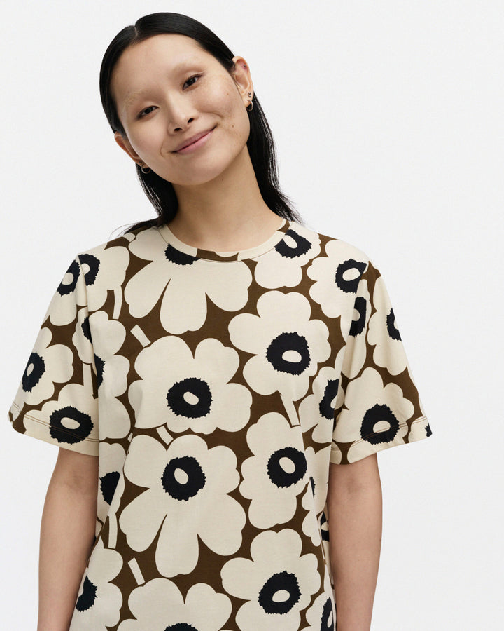 Tunnit Unikko Cotton T | Brown, Sand, Black