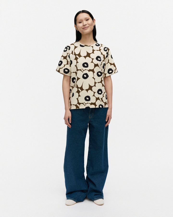 Tunnit Unikko Cotton T | Brown, Sand, Black