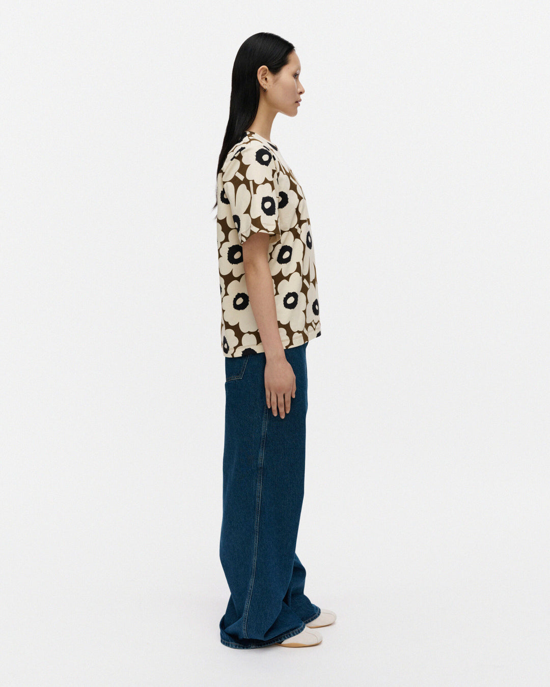 Tunnit Unikko Cotton T | Brown, Sand, Black