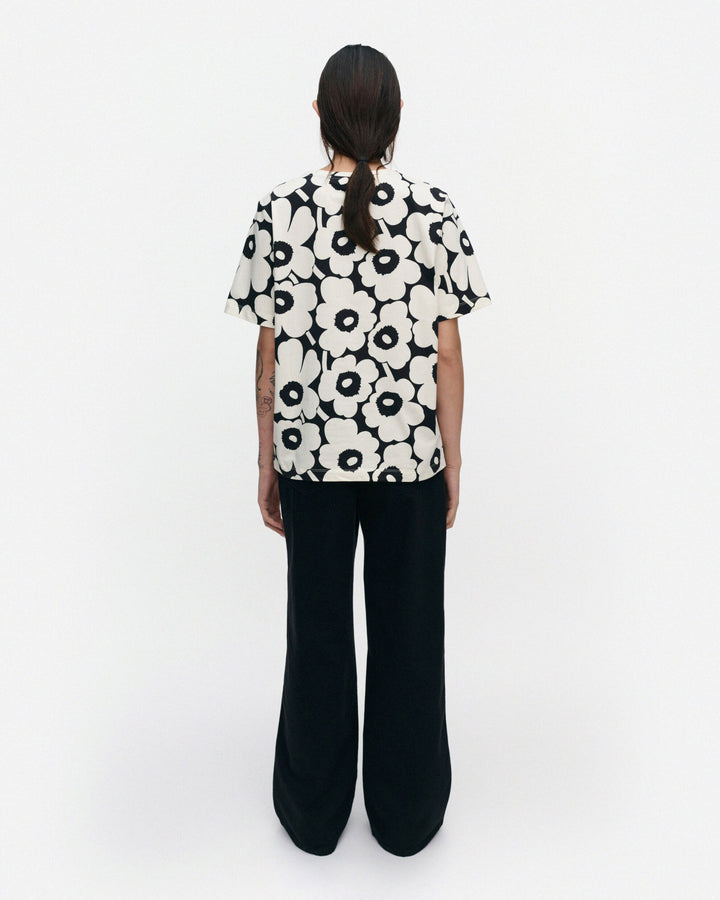 Tunnit Unikko Cotton T | Black, White