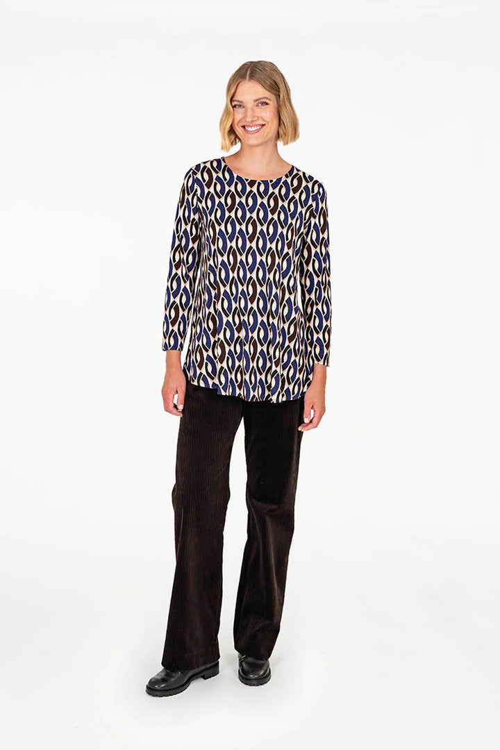 Falla Finland | Venus Jersey Tunic | Beige Print