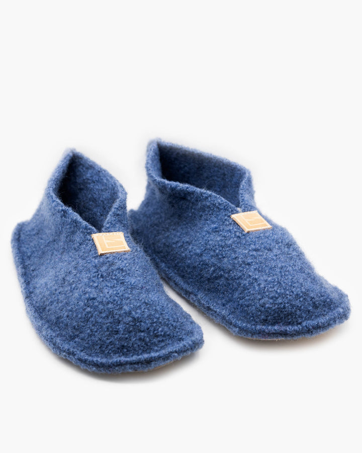Boiled Wool Slippers, Smokey Blue - pirkko. LIISA SALMIVAARA