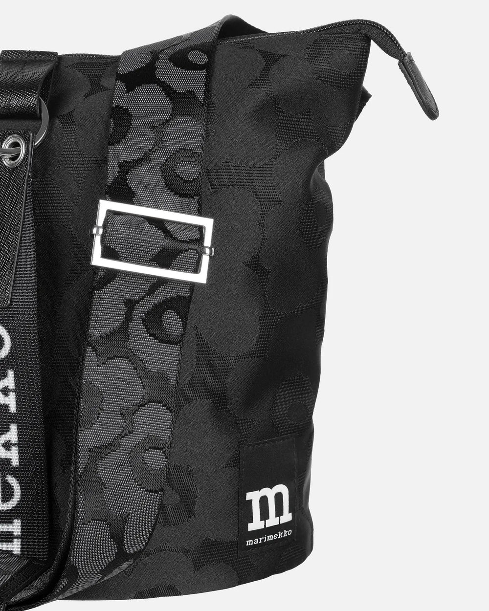 Carry All Shoulder Bag | Black Unikko - pirkko. Marimekko