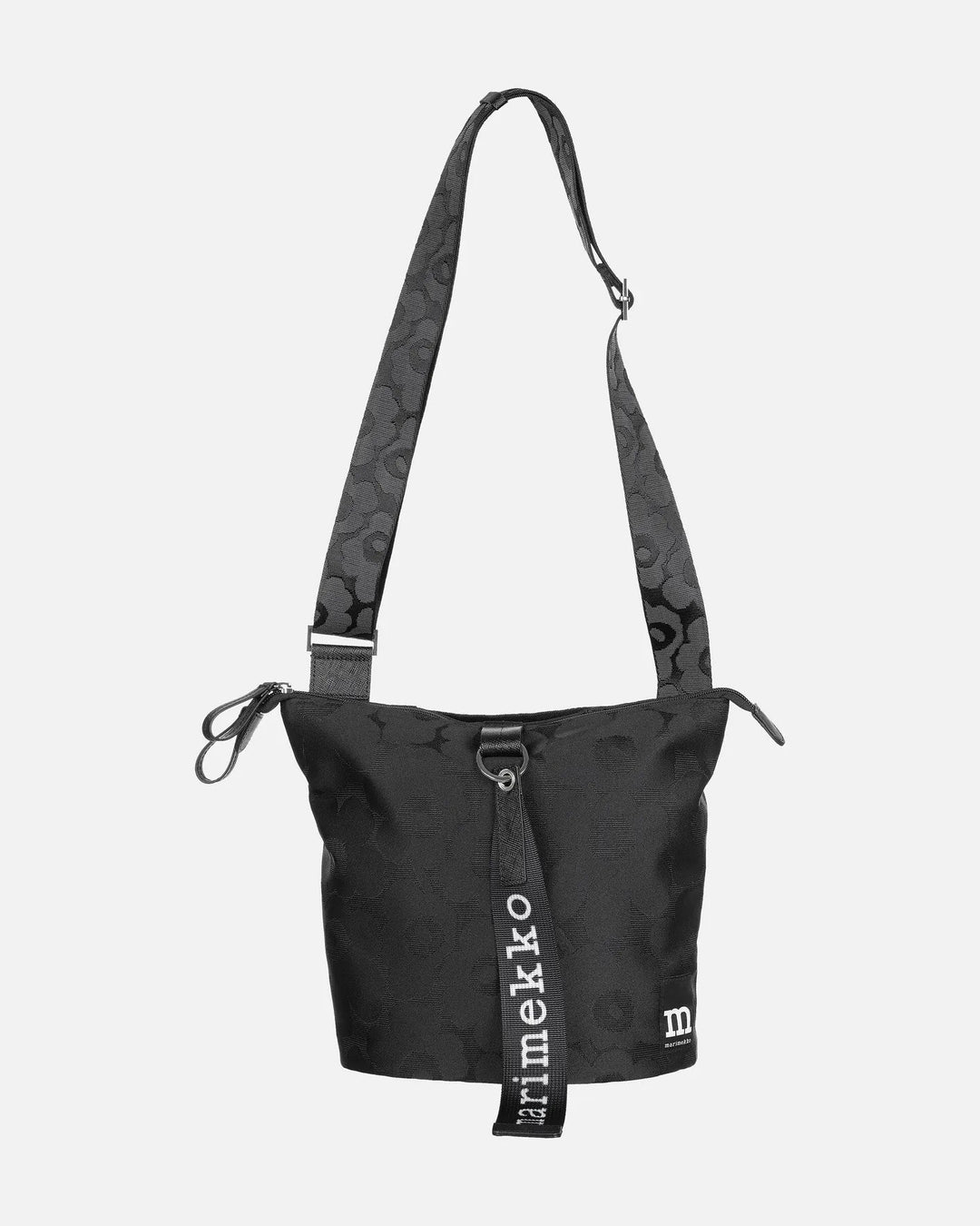 Carry All Shoulder Bag | Black Unikko - pirkko. Marimekko
