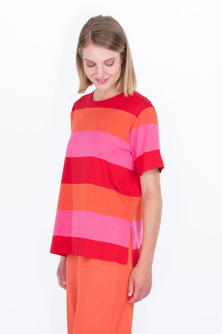 Falla Finland | Käki Jersey Shirt | Red, Orange, Pink Stripe - pirkko. Falla Finland
