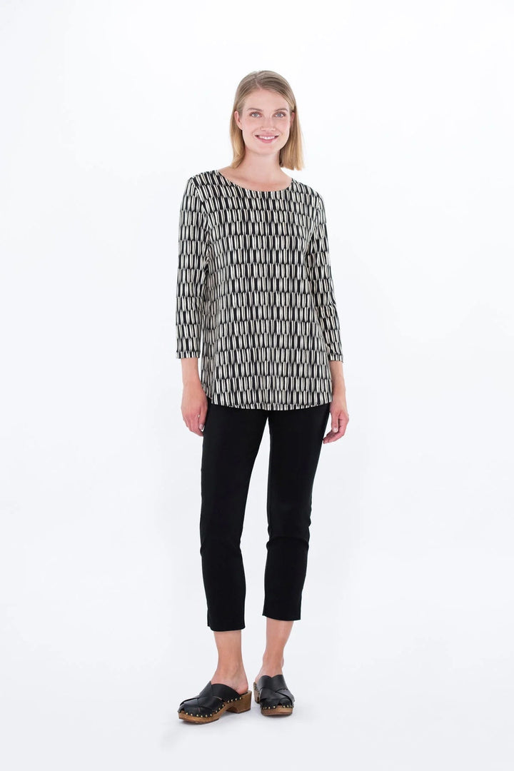 Falla Finland | Niini Jersey Tunic | Black, White - pirkko. Falla Finland