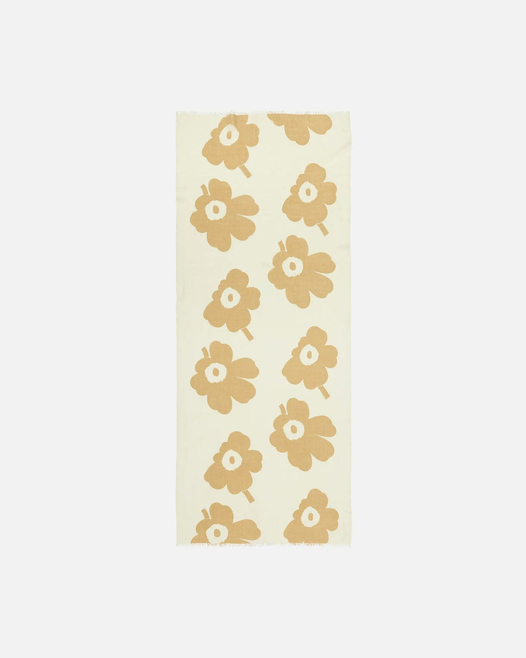Marimekko Fiore Juhla Unikko Wool Scarf | Soft Yellow, Off Marimekko Fiore Juhla Unikko Wool Scarf | Soft Yellow, Off