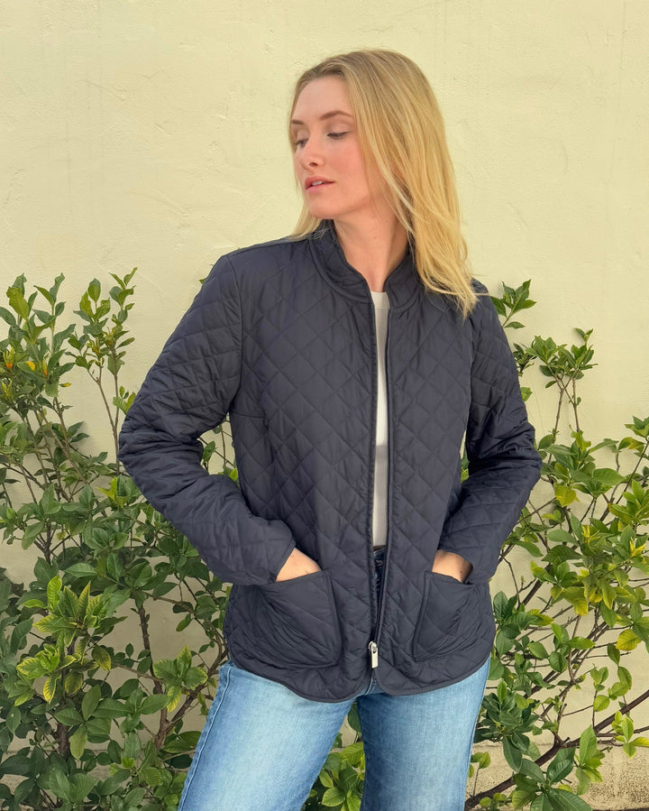Ilse Jacobsen | Art 27 Quilted Jacket | Dark Indigo - pirkko. ILSE JACOBSEN