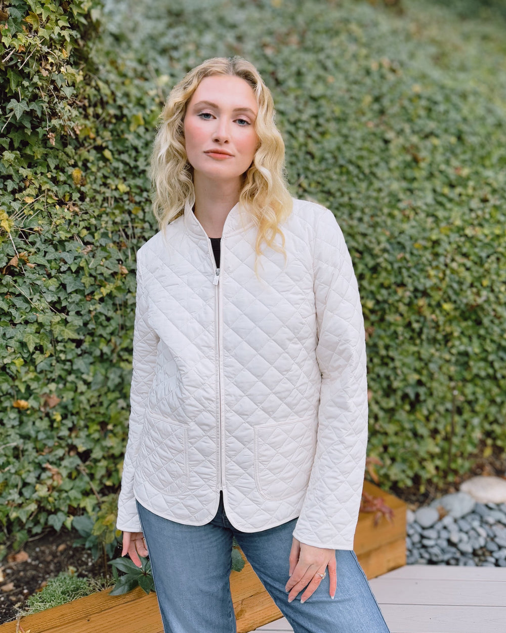 Ilse Jacobsen | Art 27 Quilted Jacket | Milk Creme - pirkko. ILSE JACOBSEN