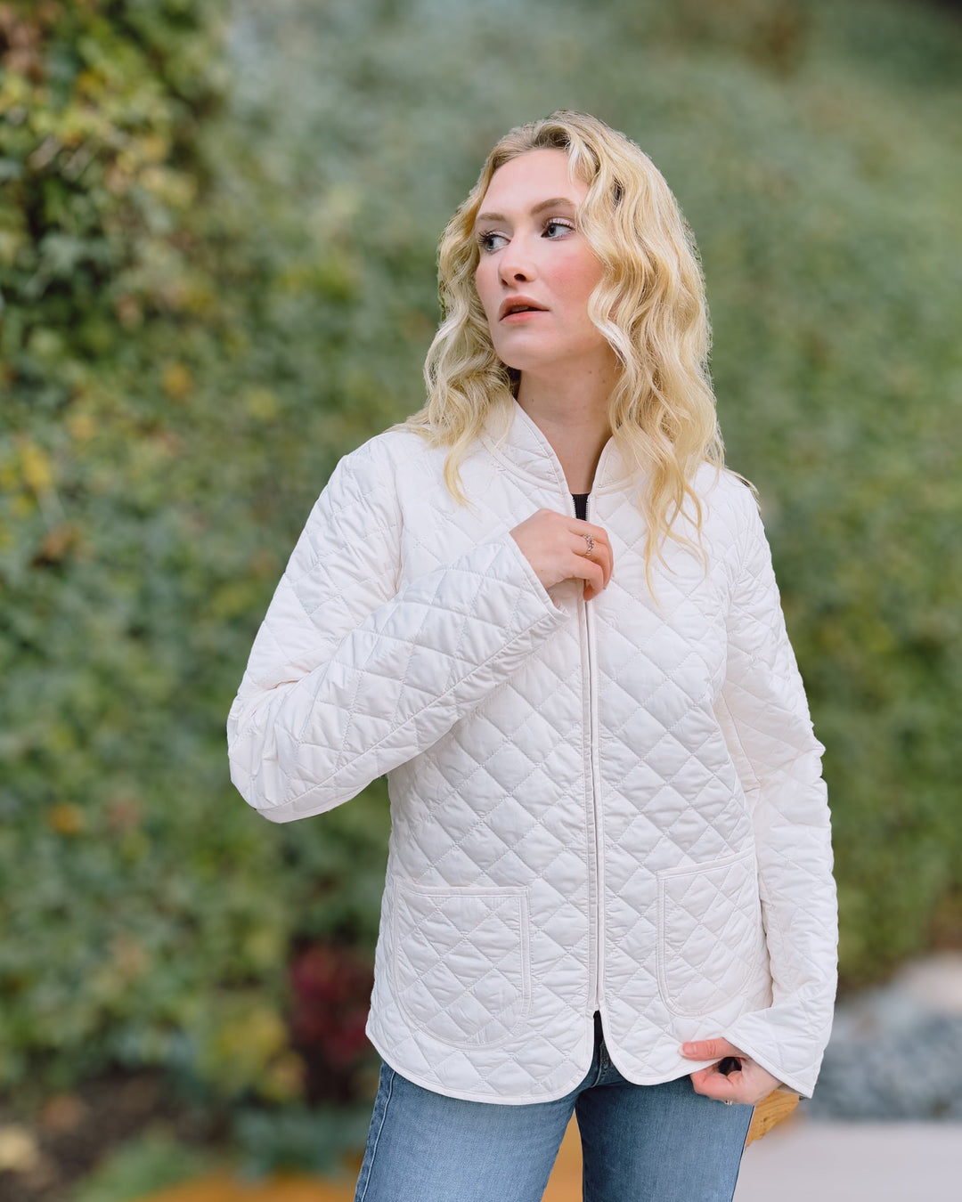 Ilse Jacobsen | Art 27 Quilted Jacket | Milk Creme - pirkko. ILSE JACOBSEN